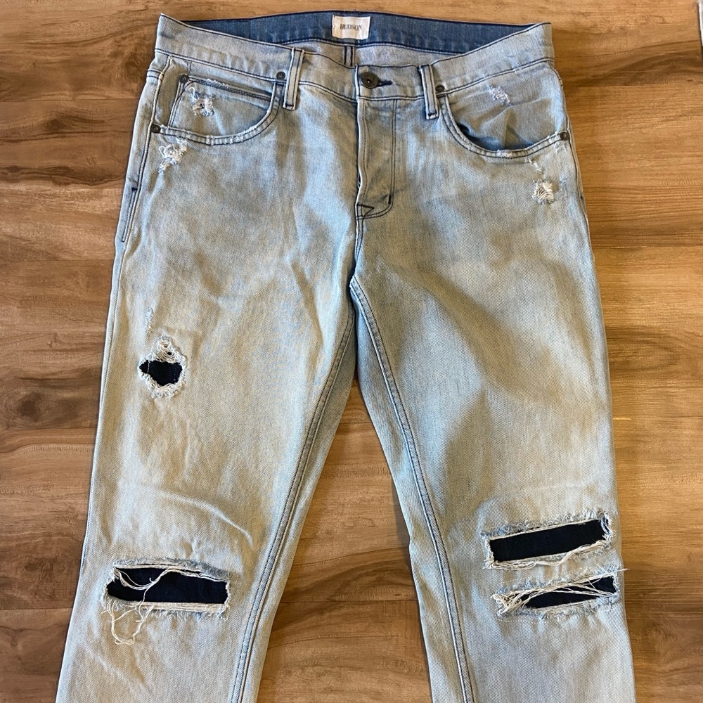 Hudson Jeans Men Size 31 Light Wash Denim Straight - Picture 3 of 7